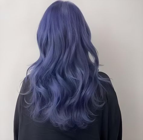 Blueberry Hair Color, Lavender Blue Hair, Blueberry Hair, Darcy Vega Zodiac, Periwinkle Hair, Indigo Hair, Dark Blue Hair, Zodiac Academy, Kpop Hair