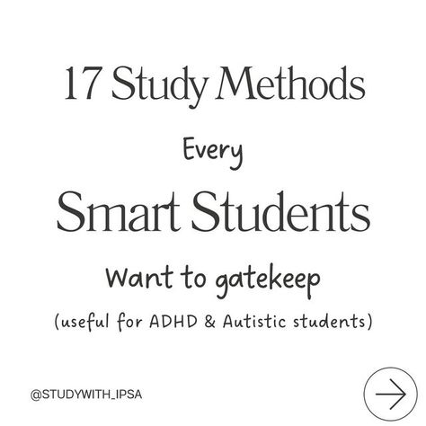 Ipsa Raichaudhuri | 🌷:: do you struggle with studying often?   I had the most horrible grades in high school with undiagnosed ADHD. Fast forward in Uni, I... | Instagram Best Study Methods, School Planning, School Study Ideas, How To Study, Study Techniques, Study Ideas, School Plan, Study Methods, Smart Parenting