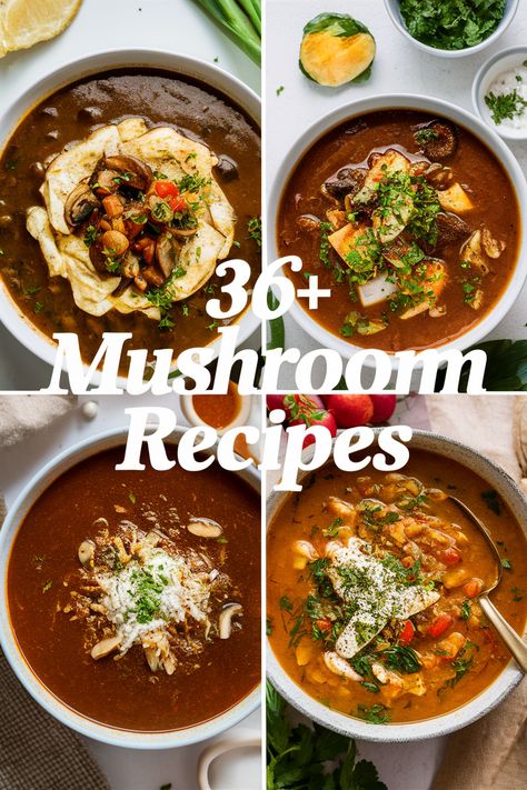 36+ Easy Mushroom Soup Recipes to Warm Your Heart and Delight Your Taste Buds Warm up with these easy mushroom soup recipes that will make your taste buds dance. Perfect for chilly days these comforting bowls are packed with flavor. From creamy to chunky there’s a recipe for everyone. Enjoy the earthy goodness of mushrooms garlic herbs and broth in every spoonful!... https://ostrali.com/foodr/mushroom-soup-recipes Burgundy Mushroom Soup, Spicy Mushroom Soup, Mushroom Potato Soup, Easy Mushroom Soup, Mushroom Bisque, Vegan Mushroom Soup, Mushroom Barley Soup, Spicy Mushroom, Creamy Garlic Mushrooms