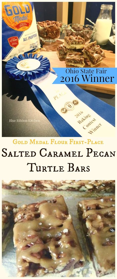 Pecan Turtle Bars, Turtle Cookie Bars, Award Winning Desserts, Fair Week, Bar Treats, Turtle Bars, Sweet Bars, Bars Dessert, Turtles Candy