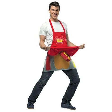 Hot Dog Vendor, Hotdog Costume, Dog Apron, Full Body Costumes, Black Halloween Dress, Easy Costumes, Funny Costumes, Halloween Fancy Dress, Mens Halloween Costumes