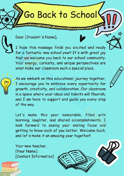 Our brief and heartfelt message to parents and guardians, inviting them to connect from the outset. A tool to establish open lines of communication and gather valuable insights about their child, ensuring a collaborative and successful academic journey ahead. Teacher also can take this sample letter to send your student to welcome back to them. Check it out! #backtoschool #letters #letterfromteacher #teacher #sample #welcomeback #greettings #students #pdfs #printable #worksheets Welcome Letter To Parents From Teacher, Message To Parents, Back To School Worksheets, The Outset, Creative Teaching Press, Dear Students, Welcome Back To School, Teacher Worksheets, School Community