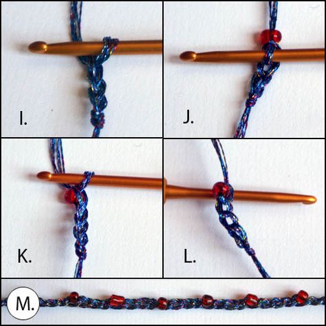 Learn How to Make a Beaded Crochet Necklace: How to Crochet the Foundation Chain for the Beaded Necklace Crochet Necklace Tutorial, Beaded Crochet Necklace, Crochet Beaded Necklace, Beaded Necklace Tutorial, Crochet Jewelry Patterns, Crochet Chain, Beaded Crochet, Wire Crochet, Necklace Tutorial