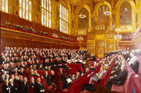 The House of Lords in 1961-62.  (Art in Parliament, parliament.uk) Glasgow Museum, Battle Dress, House Of Lords, Racing Art, House Of Commons, Support Art, S Diary, Art Uk, Slow Burn