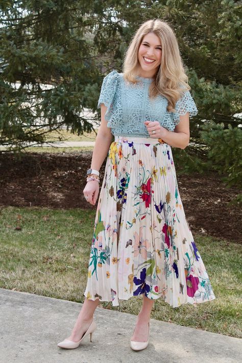 Formal Garden Party Wedding, Easter Dress For Women, Formal Garden Party, Chicwish Skirt, Easter Dresses For Women, Easter Dresses, Wedding Guest Attire, Feminine Clothing, Formal Garden