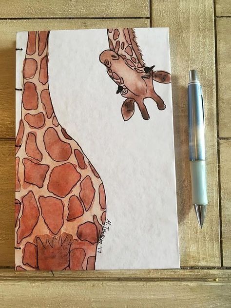 Pictures To Draw On Canvas, Draw On Canvas, Easy Pictures, Easy Pictures To Draw, Giraffe Watercolor, Regnul Animal, Desain Buklet, Canvas For Beginners, Easy Canvas