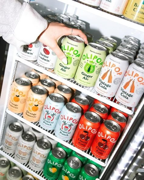 OLIPOP (@drinkolipop) • Instagram photos and videos Drinks Product Photography, Olipop Soda, Beverage Photography Ideas, Social Media Posts Ideas, Drink Branding, Company Social Media, Pop Drink, Aesthetic Packaging, Canned Drinks