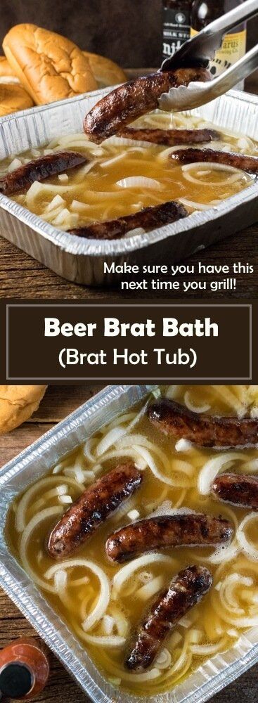 Beer Brat, Brat Sausage, Brats Recipes, Bratwurst Recipes, Beer Brats, Cooking With Beer, Bath Recipes, Beer Recipes, Spinach And Feta