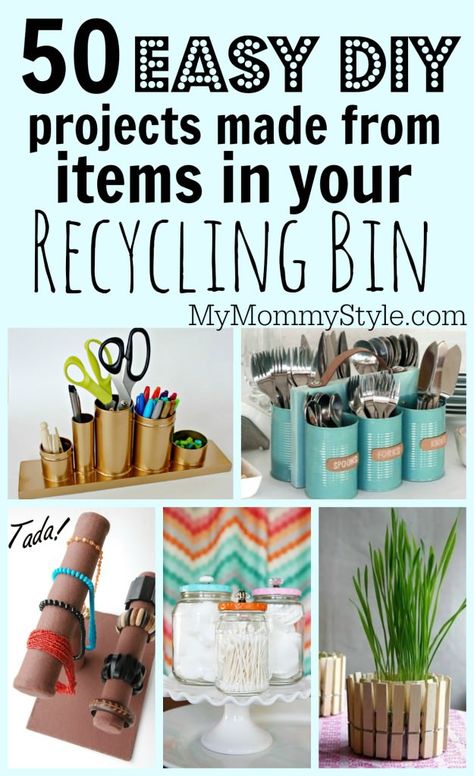 We have been talking all about recycling this week for our Summer Learning Series. We have shared art projects for kids using recycled materials, but now it's time for the grown ups. Here is a round up of my favorite useful DIY projects using recycled materials.I just moved to… Recycler Diy, Recycle Crafts Diy, Diy Recycled Projects, Recycled Crafts Kids, Diy Bird Bath, Painted Pots Diy, Diy Crafts For Adults, Crafts From Recycled Materials, Diy Pool