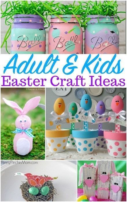 These Easter Crafts are fun and easy and they are good for all ages! Click through to see all the DIY Craft Ideas for the Easter and Spring Season here! www.pennypinchinmom.com #Easter #DIY Easy Easter Crafts For Adults, Spring Crafts For Adults, Easter Crafts Kids, Diy Osterschmuck, Spring Craft Ideas, Easter Crafts For Toddlers, Easter Spring Crafts, Diy Easter Crafts, Easter Crafts For Adults