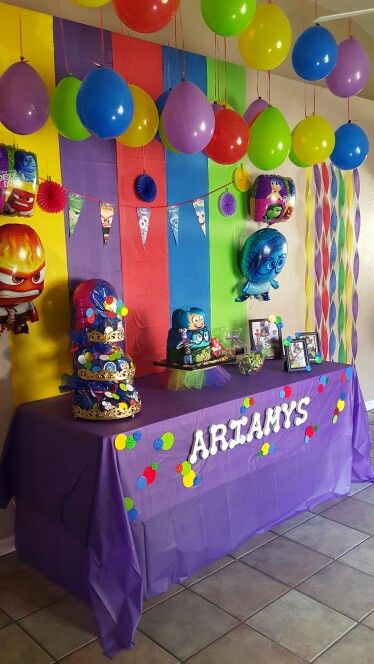 Inside Out Party Theme, Inside Out Theme Birthday Party, Dti Theme Inside Out, School Event Themes, Inside Out Birthday Party Ideas, Inside Out 2 Party, Inside Out Theme Party, Inside Out 2 Birthday Party Ideas, Inside Out Birthday