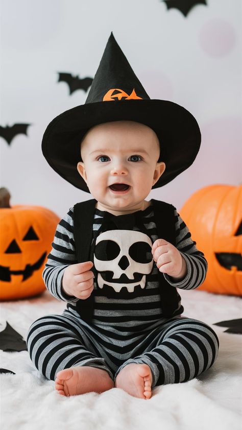 11 Ways To Celebrate Baby's First Halloween in 2024 1st Halloween Photoshoot, Toddler Halloween Photoshoot, Halloween Photoshoot Kids, Halloween Photoshoot Baby, Baby Halloween Photoshoot, Halloween Baby Photoshoot, Baby Memory Frame, Halloween Baby Pictures, Halloween Baby Photos