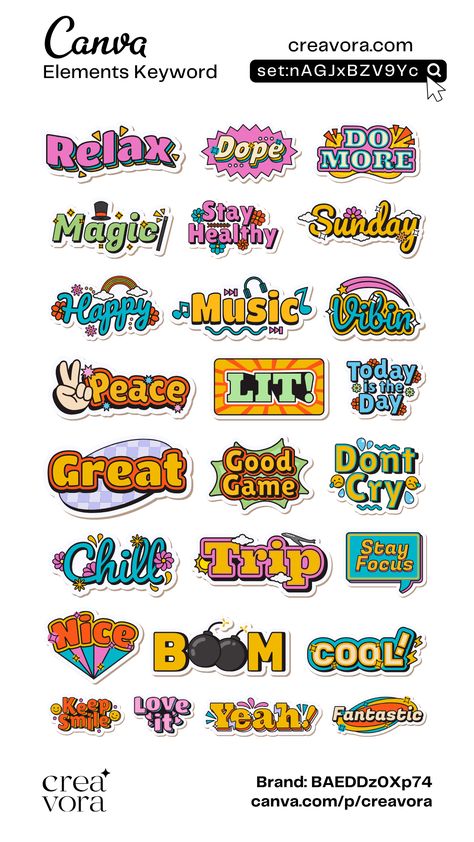 Canva Element Keyword For Groovy Word Sticker Collection ||set:nAGJxBZV9Yc Peace Light, Keyword Elements Canva, Canva Element Keyword, Canva Element, Sticker Collection, Diy Canvas Art, Diy Canvas, How To Stay Healthy, Typography