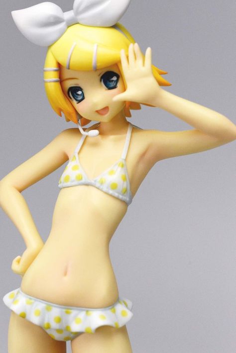 Swimsuit Pose Reference, Figurine Poses, Energetic Poses Reference, Cute Pose Reference, Energetic Poses, Kawaii Figures, Anime Shelf, Color Resin, Kagamine Rin