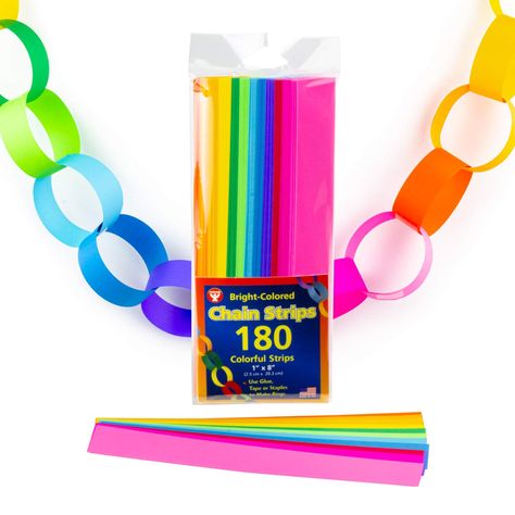 PRICES MAY VARY. Title: Hygloss Products Bright Paper Chain Strips for Kids Arts and Crafts, Decorations, Classroom Activities Colors-720 Pieces (1" x 8"), Assorted Colors. Product Type: Categories > Crafting > Paper & Paper Crafts > Paper > Art Tissue & Crepe Paper > Crepe Paper Kids Arts And Crafts, Paper Chain, Paper Chains, Holiday Tablescapes, Decorating Themes, Metallic Paper, Weaving Projects, Crafting Paper, Crepe Paper