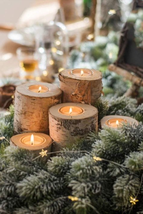 Christmas Birch Tealight Holder Real Birch Log Candle Holders Wooden Tealight Candleholder Succulent Plant Holder for Home Party Fireplace Decoration (Pack of 4 Same Height 2.36"x2.36") Birch Log Candle Holder, Candle Holders Wooden, Birch Candle Holders, Log Candle Holders, Birch Candles, Birch Logs, Wooden Candle Holders, Tealight Holder, Candle Holder Set