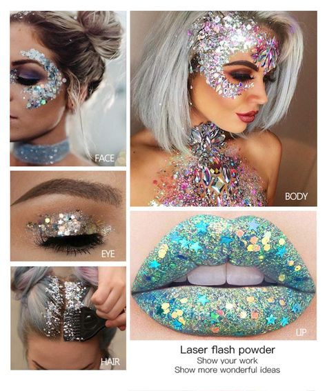 Face Glitter, Festival Glitter, Mermaid Glitter, Glitter Face, Glitter Gel Nails, Body Gel, Glitter Decor, Cosmetic Glitter, Shimmer Eyeshadow