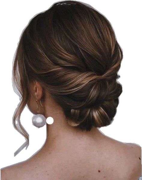 Brunette Low Bun Wedding Hairstyles, Brown Hair Low Bun Wedding Hairstyles, Beach Wedding Hair Low Bun, Bridesmaid Hair Medium Length Updo, Relaxed Chignon Wedding, Classic Updo Wedding Low Chignon, Chignon Simple, Low Buns, Guest Hair