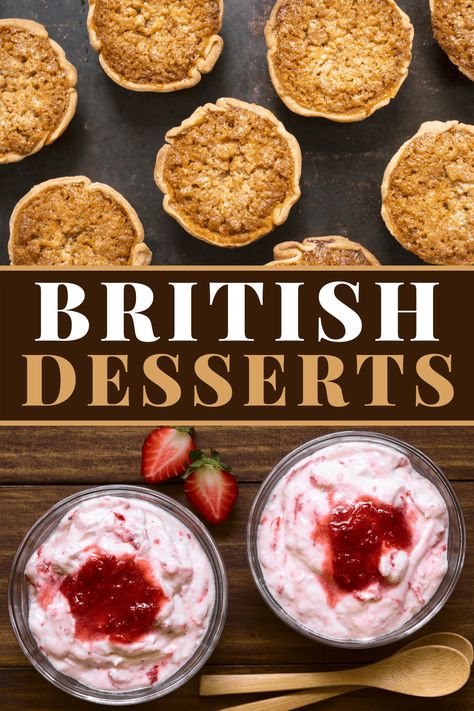 Looking for the best traditional British desserts? From puddings to tarts to cakes, these easy recipes are fit for a queen and perfect for afternoon tea! British Party Ideas, Classic British Desserts, British Cake Recipes, English Desserts Traditional, British Dessert Recipes, English Dessert Recipes, Cracker Barrel Meatloaf, British Pudding, English Desserts