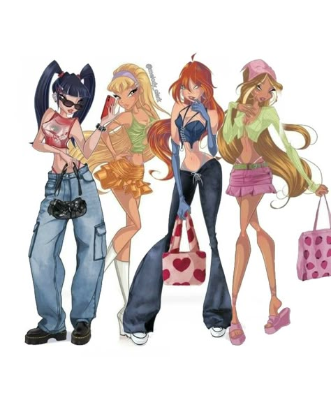 Iconic Groups Of 4, Bloom X Stella, Stella Flora, Stella Art, Winx Musa, Winx Stella, Bloom Stella, Winx Aesthetic, Winx Club Stella