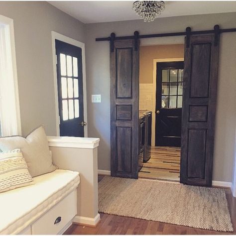 Raised Panel Interior Sliding | Hinged Pantry | BiFold Doors by Rustic Luxe Interior Sliding Barn Doors, Pantry Door, French Doors Interior, White French, Raised Panel, Wood Doors Interior, Interior Barn Doors, Barn Doors Sliding, Barn Door Hardware