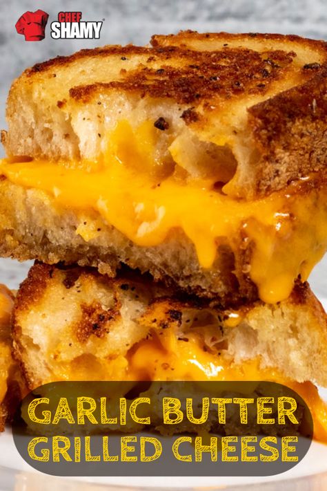 Garlic Butter Grilled Cheese, Hospitality Meals, Sourdough Grilled Cheese, Catering Dishes, Baked Grilled Cheese, Sandwiches Grilled, Grill Cheese, Future Chef, Grilled Food