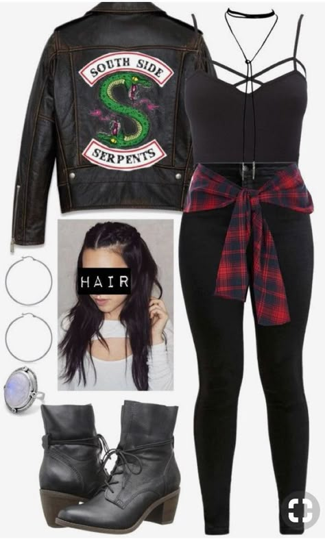 Stil Rock, Mode Rockabilly, Cute Emo Outfits, Riverdale Fashion, Jughead Jones, Fandom Outfits, Neue Outfits, Legging Outfits, Punk Outfits