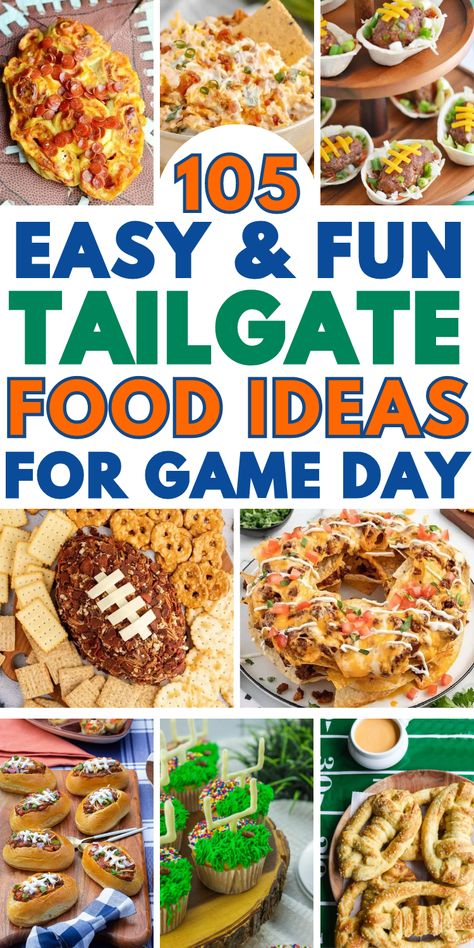 game day foods football High School Tailgate Food, Football Party Meals, Gourmet Tailgate Food, Game Day Foods Football, Tailgate Food For Hot Weather, Crockpot Tailgate Food, Tailgate Food Crockpot, Tailgate Party Ideas, Tailgate Wedding Shower Ideas