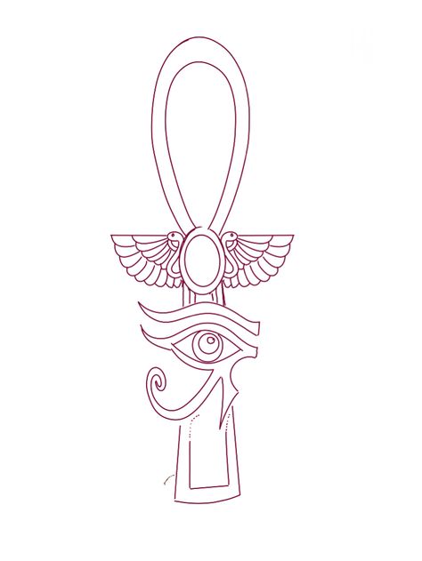 Egyptian Drawings Goddesses, Ankh Tattoo Stencil, Pheronic Art, Egyptian Tattoo For Women Symbols, Ahnk Tattoo Stencil, Simple Egyptian Tattoo, Small Egyptian Tattoo For Women, Egyptian Goddess Drawing, Egyptian Tattoo Stencil