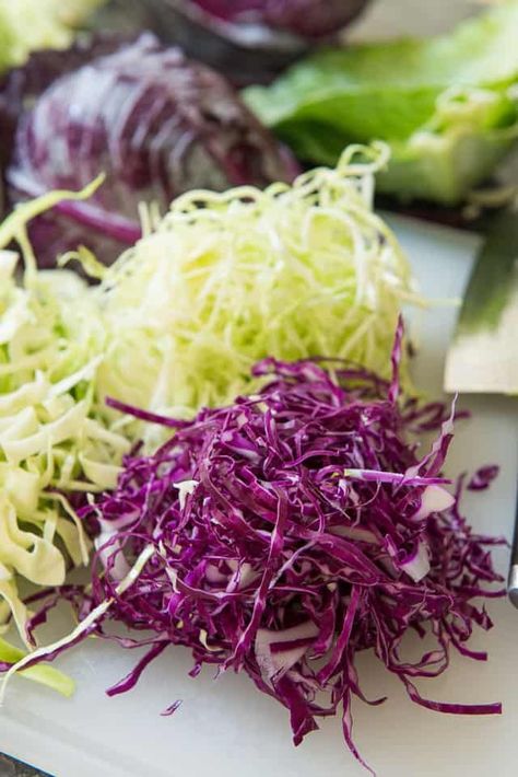 How to Cut Cabbage for dishes like Cole Slaw and Sautéed Cabbage #cabbage #healthy #coleslaw via @fifteenspatulas How To Shred Cabbage, How To Cut Cabbage, Sautéed Cabbage, Best Coleslaw Recipe, Moms Recipes, Healthy Coleslaw, Red Cabbage Slaw, Sauteed Cabbage, Kitchen Notes