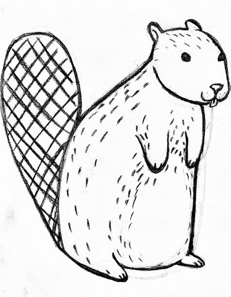 Chunky lil beaver sitting with his tail up and teeth out; tattoo commission Beaver Tattoo, Beaver Logo, Mountain Life, Fine Line Tattoos, Line Tattoos, Fine Line, Original Work, Tattoo Design, Animal Art