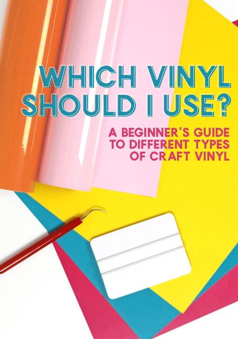 Which Vinyl Should I Use? A Beginner's Guide to Different Types of Craft Vinyl - Persia Lou Vinyle Cricut, Fun Diy Craft Projects, Projets Cricut, Cricut Projects Beginner, Cricut Craft Room, Diy Cricut, Cricut Tutorials, Mason Jar Diy, Cricut Projects Vinyl