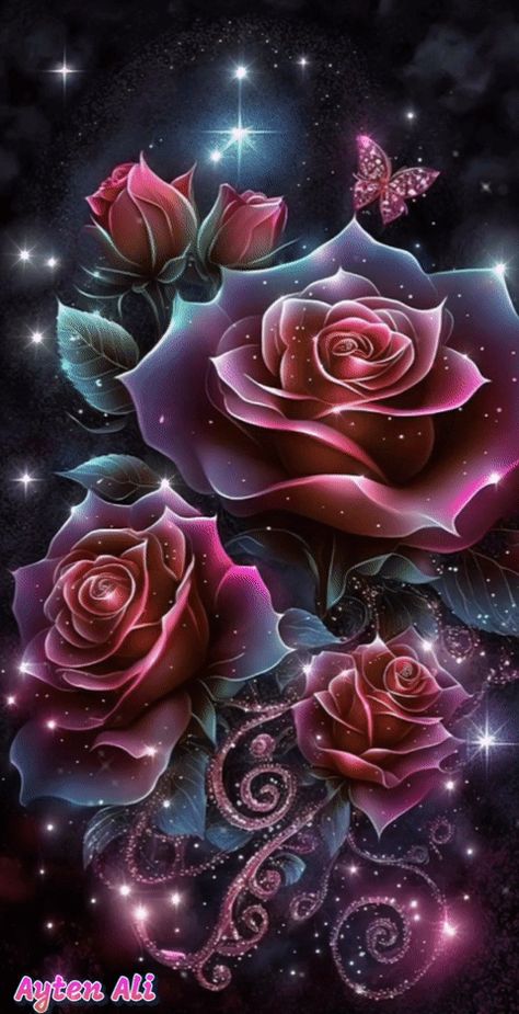 Magical Flowers, Blue Roses Wallpaper, Whatsapp Wallpaper Cute, Awesome Artwork, Roses Wallpaper, Rose Flower Wallpaper, Flowery Wallpaper, Floral Wallpaper Phone, Lovely Flowers Wallpaper