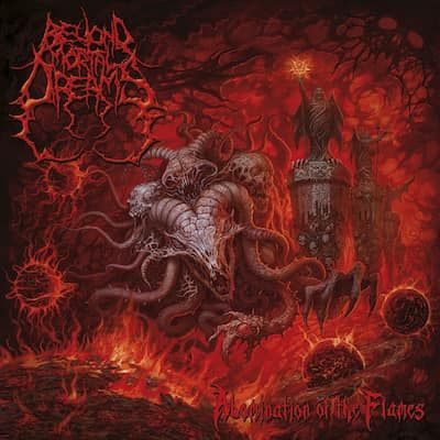 Beyond Mortal Dreams - Abomination Of The Flames Arte Heavy Metal, Black Metal Art, Heavy Metal Art, 15 April, Extreme Metal, Post Metal, In Flames, Metal Albums, Anime Pixel Art