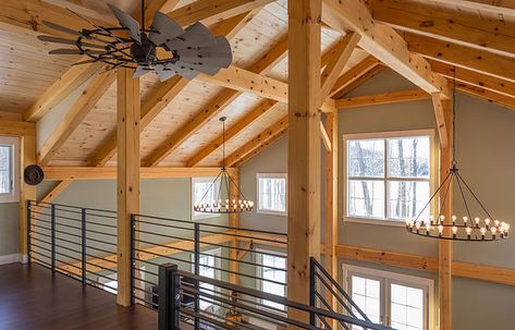 Settlement Post & Beam | Gallery Post And Beam Interiors, Timber Arch, Timber Frame Interior, Timber Truss, Post And Beam Home, Beam Structure, Roof Ceiling, Wood Scraps, Timber Frame Homes