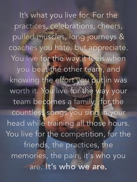 Cheer!! Words of wisdom!! Cheerleading Quotes, Allstar Cheerleading, Cheerleading Cheers, Cheerleading Competition, Gymnastics Quotes, Cheer Workouts, Cheerleading Team, Cheer Stunts, All Star Cheer