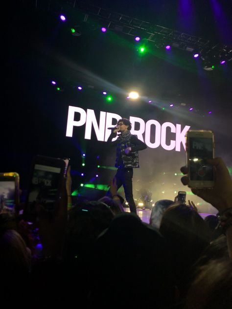 Pnb Rock Aesthetic, Concert Singer, Pictures Of Rocks, Pnb Rock, Rock Aesthetic, Music Collage, Night Scenery, Cute Rappers, Rock Concert