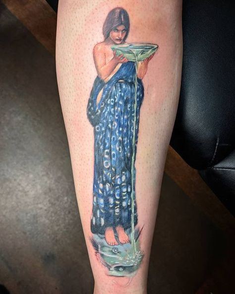 Circe Waterhouse, Hypatia Tattoo, Metal Tattoos For Women, Circe Tattoo Ideas, Oracle Of Delphi Tattoo, Waterhouse Tattoo, Circe Tattoo Simple, Circe Greek Mythology Tattoos, Ophelia Painting Tattoo