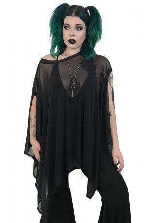 Foxblood Shop, Shorts And Fishnets, Tiny Shorts, Sheer Mesh Top, Summer Goth, Attitude Clothing, Gothic Looks, Oversized Tunic, Goth Outfits