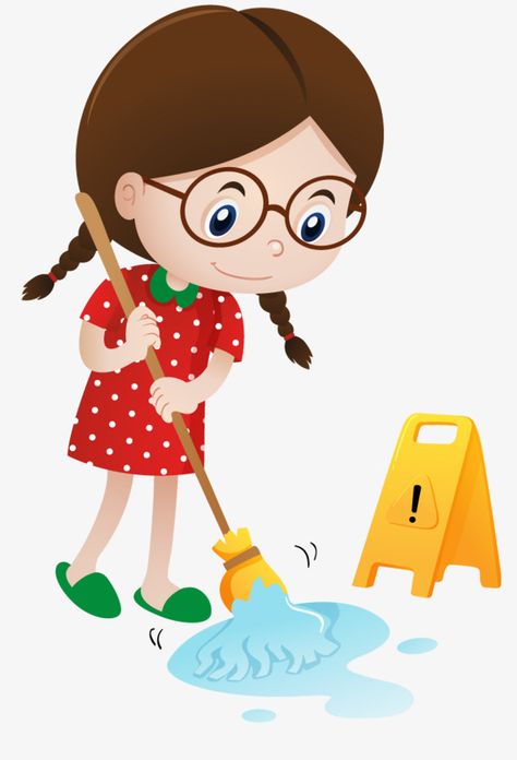 Kids Clipart Free, Verbs For Kids, Social Skills For Kids, Sweep The Floor, Preschool Activities Toddler, Clip Art Library, Learning English For Kids, Kids Vector, English Lessons For Kids