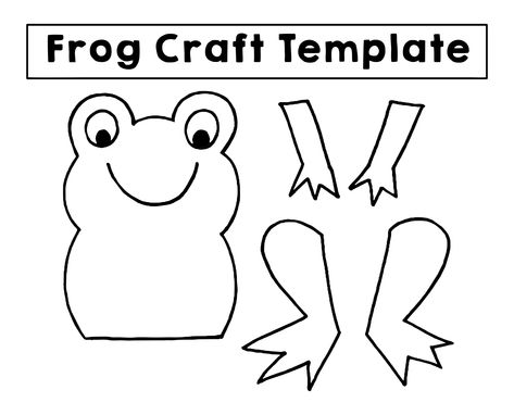 Printable Frog Crafts Frog Arts And Crafts For Toddlers, Frog Art For Preschoolers, F For Frog Craft, Frog Cutout Template, Paper Plate Frog Craft For Preschool, Frog Activities For Preschool Crafts, Build A Frog Printable, Fully Rely On God Printables, Frog Patterns Printable