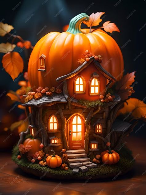 #PumpkinFairyHouse #FairyGarden #MagicalHome #FantasyCrafts #AutumnDecor #GardenInspiration #MiniatureWorld #NatureCrafts #EnchantedLiving #DIYFairyHouse #PumpkinDecor #CraftyCreations #WhimsicalDesign #FallFantasy #TinyTreasures #CreativeCrafting #SeasonalDecor #HomeGarden #FairytaleLife #PumpkinMagic #freepik Pumpkin Village, Pumpkin Houses, Fairy Pumpkin, Pumpkin Fairy House, Pumpkin Fairy, Fantasy Houses, 2 Story House, Diy Miniatures, Pumpkin House