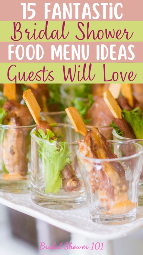 Brunch Ideas For Bridal Shower Finger Foods, Bridal Shower Brunch Menu Finger Foods, Food For Bridal Shower Appetizers, Dinner Bridal Shower Food, Food For A Bridal Shower Lunch, Winery Bridal Shower Food Ideas, Bridal Shower Dinner Party Food Ideas, Easy Bridal Shower Appetizers, Small Bridal Shower Ideas Food