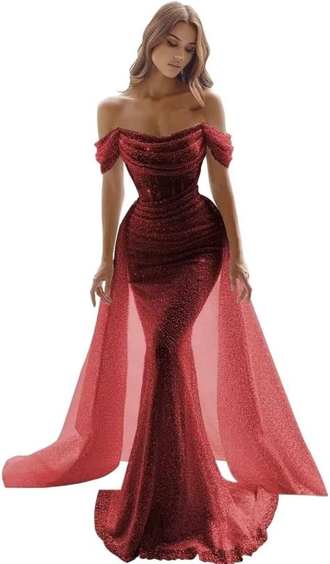 Burgundy Mermaid Dress, Long Ball Gown, Wedding Evening Gown, Prom Dress With Train, Sparkly Wedding Dress, Prom Dresses Long Mermaid, Detachable Train, Classy Prom Dresses, Wedding Gowns Mermaid