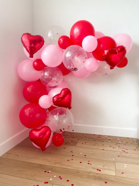 Galentines Balloon Arch, Valentines Balloon Arch, Valentines Balloon Garland, Valentines Balloons, Preschool Valentines, Kids' Party, Valentines For Boys, Party City, Glue Dots