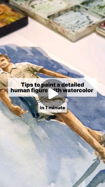 Irshad Ahmad Ansari on Instagram: ""🎨 Unlock the Secrets of Watercolor human figure!  Join me on a creative journey as we unveil the step-by-step process of painting a detailed human figure.  🖌️ Which step intrigues you the most?  Share in the comments! 👇  #watercolorportrait #artisticjourney #creativeprocess #stepbystepart #artisticcommunity #watercolormasters #interactiveart #joinusonthejourney #figuredrawing #figurepainting #humanfigure" Step By Step Watercolor, Learn Watercolor, Human Figures, Watercolor Tips, Trending Art, Painting People, Interactive Art, Happy Paintings, Watercolour Tutorials