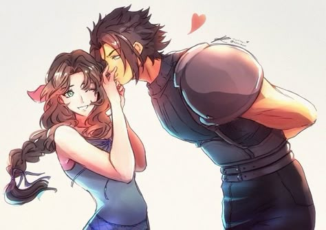 Zack X Aerith, Zack Aerith, Final Fantasy Crisis Core, Ff7 Remake, Zack Fair, Crisis Core, Final Fantasy Cloud, Resident Evil Collection, Video Game Anime