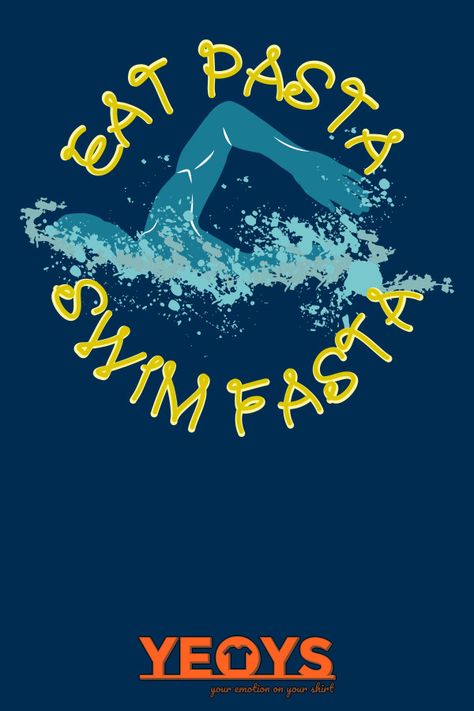 Eat Pasta Swim Fasta Swimming Pun - Funny Swimming Pun (♥_♥) Funny Swimming Pun gift with original distressed typography artwork that reads: 'Eat Pasta Swim Fasta' for Chlorine, Swimming Lanes And Funny Swimming Quotes fans. A Funny Swim Sport Logo item. (♥_♥) Comes in different colors, sizes and styles for women, men and kids (♥_♥) #swimming quote #swimming sports #swimming humor #swimmer #swimming #swimming fitness #swimming funny #swimming pool #swimming lanes #track swimming #oxygen #shark # Swimming Puns, Swimming Humor, Swimming Quotes Funny, Distressed Typography, Fitness Artwork, Swim Sport, Swimming Funny, Swimming Fitness, Sports Swimming