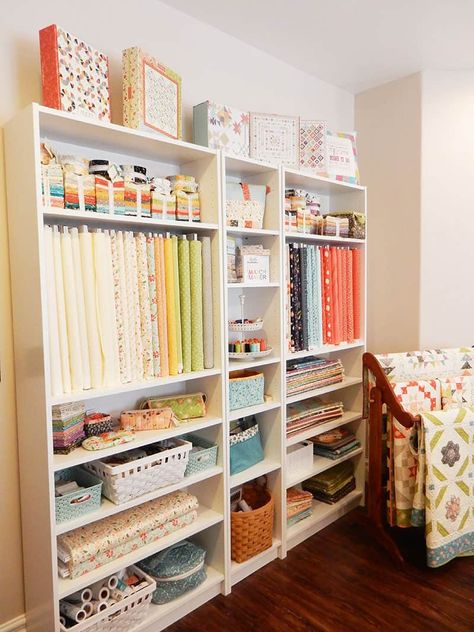 Sewing Room Tour | A Quilting Life at Home - A Quilting Life Ikea Sewing Rooms, Basement Craft Room, Quilt Room Ideas, Basement Craft Rooms, Room Organizers, Ikea Craft Room, A Quilting Life, Sewing Room Inspiration, Quilt Room