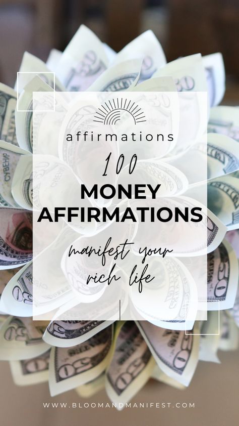 Positive Affirmation Money, Money Gratitude Affirmations, Mantra For Money Wealth, Prosperity Affirmations Money, Manifest Money Affirmations, Attract Money Affirmations, Money Mindset Affirmations, Powerful Money Affirmations, Money And Happiness Quotes